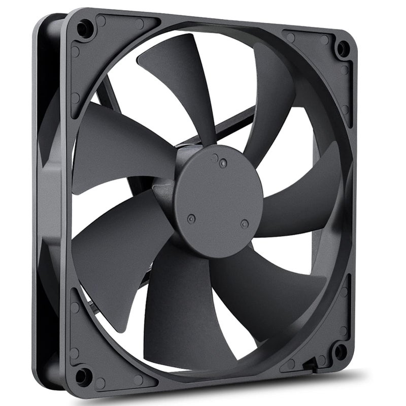 GDSTIME 12V Cooling Fan 1425, 140mm x 25mm Dual Ball Bearings DC Brushless Cooler Fan 2-Pin - Image 1